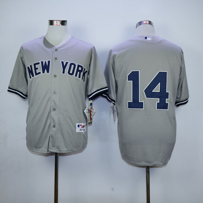Men New York Yankees #14 No name Grey MLB Jerseys
